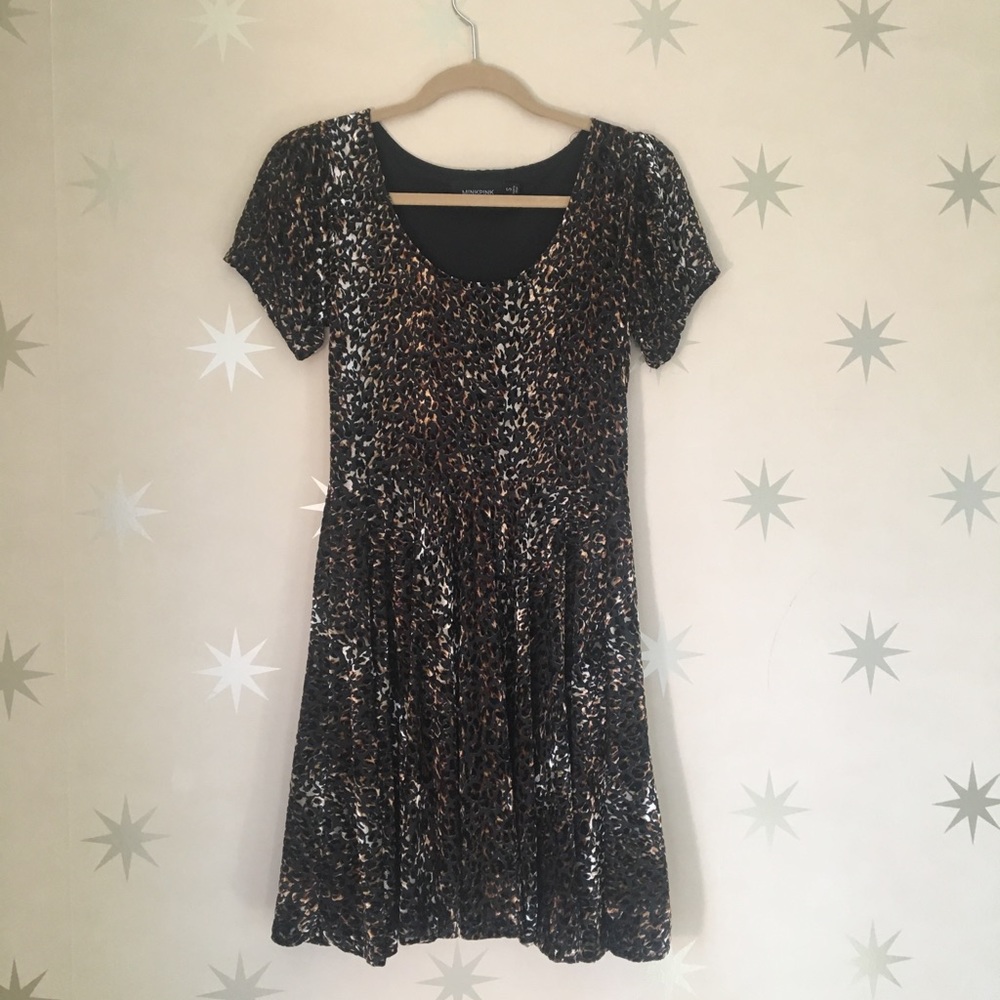 MINKPINK velvet leopard shift dress
